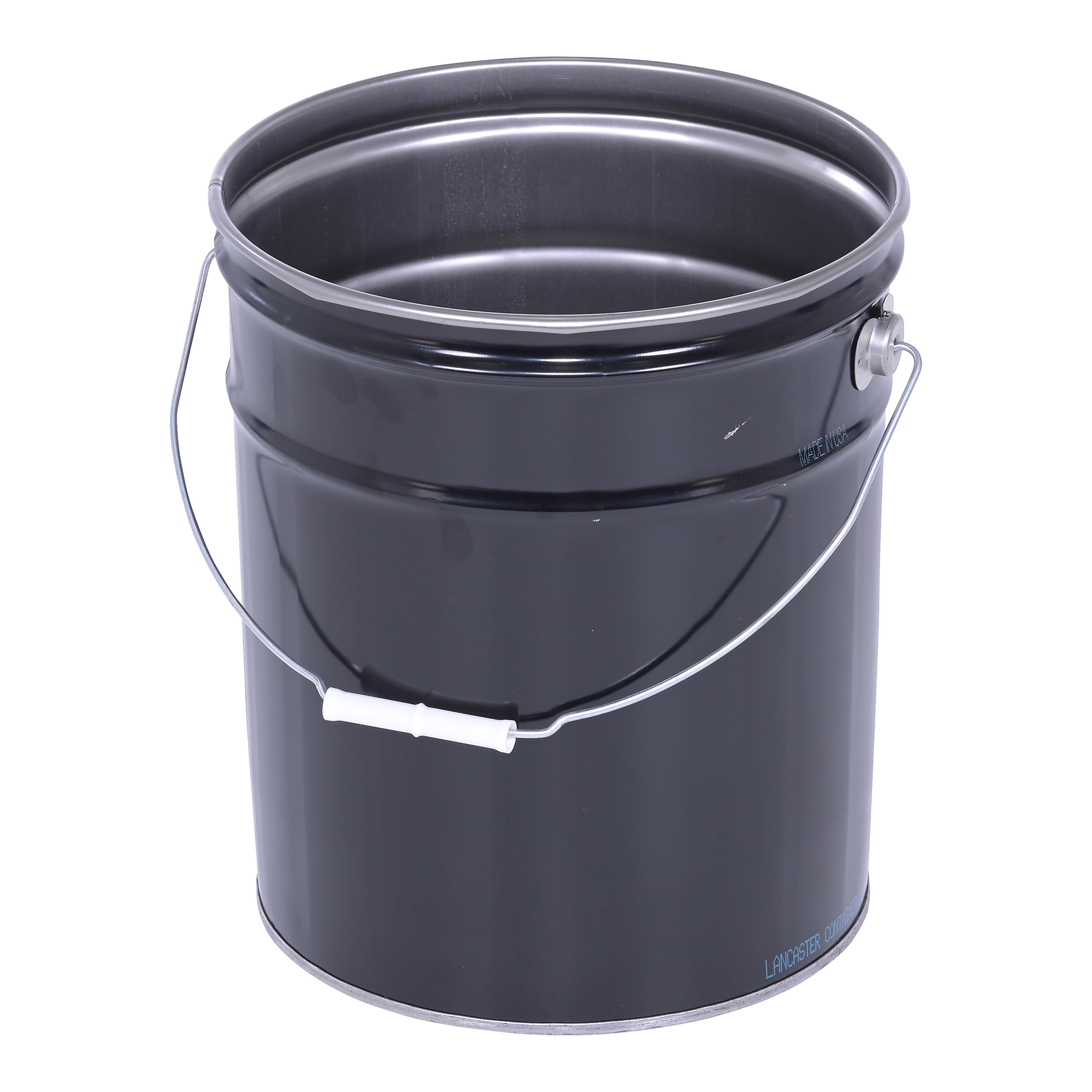 Vestil Steel Open Head Pail 11-7/8 In. x 11-7/8 In. x 13-3/8 In. 5 Gallon Black